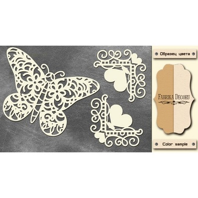 Чипборд Фабрика Декору - FDCH-133, колір молочний, крафт