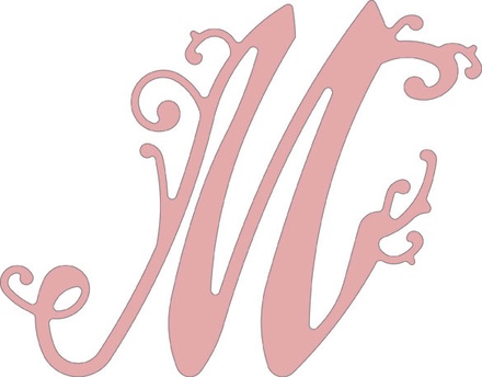 Ніж для вирубки Lace Flourish Letter M від Cheery Lynn Designs