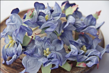 Гардения, диаметр 5 см, цвет лазурит, 1 шт.