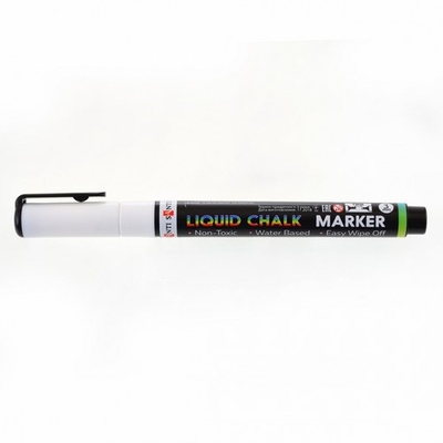 Меловой маркер ТМ Santi, белый, 8 шт/уп. Толщина линии 3 мм