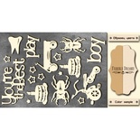 Чипборд Фабрика Декору - Це хлопчик, колір молочний, крафт