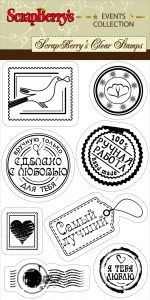 Акрилові штампи від ScrapBerryʼs - "Поштові", 8 шт.