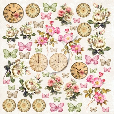 Аркуш двостороннього паперу для скрапбукінгу від LemonCraft - House roses EXTRA EXTRA 06