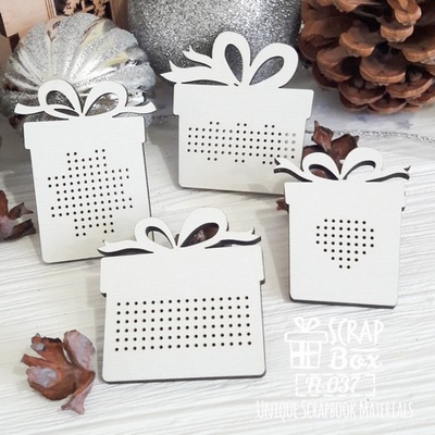 Деревʼяна фішка ScrapBox - Фішки для вишивки Набір подарунків Fl-037