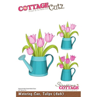 Ніж для вирубки CottageCutz - Watering Can, Tulips, 10x15см