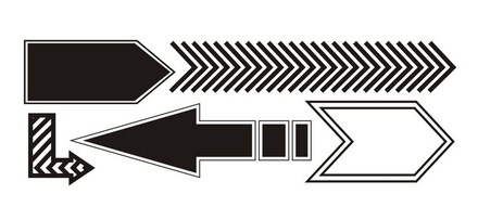 Акриловый штам  N026 Стрелки, размер 9,4х3,1 см