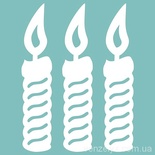 Чипборд від Вензелик - Три свічки, розмір: 10x49 мм