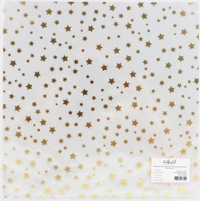 Прозрачный ацетатный лист с золотым фольгированием от Polkadot "Звёздное небо"