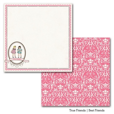 Аркуш двосторонній Carta Bella Friends - Best Friends, 30x30 см