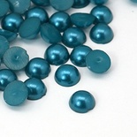 Напівперлинки DarkTurquoise, 12x5мм, колір темно-бірю, 10 шт.