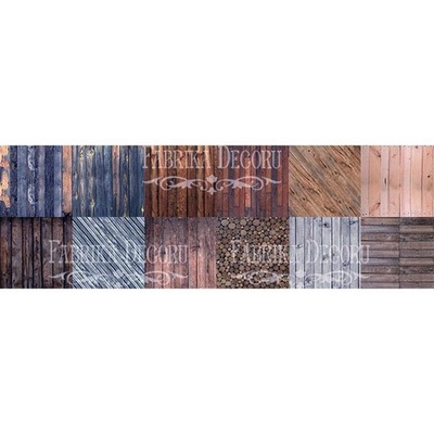 Набор скрапбумаги - Wood natural, 30,5x30,5 см, ТМ Фабрика Декора