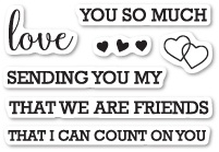 Набір штампів від Memory Box - Love Sentiments clear stamp set