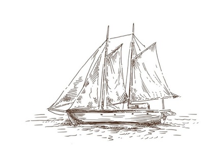 Акриловий штамп S007 Корабель, розмір 7,3х4,9 см