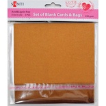 Набір крафт- заготовок для листівок, 15см*15см, 230г/м², 5шт., ТМ Santi