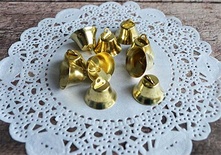 Колокольчики, круглые, цвет золотой, диаметр 18 мм, 10 шт.