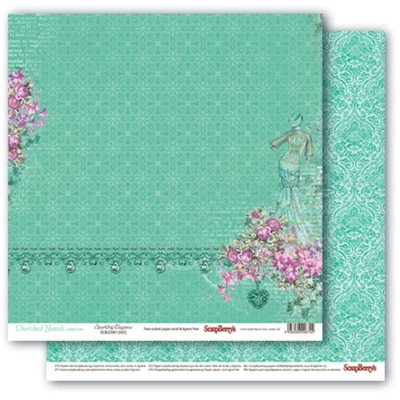 Бумага для скрапбукинга от ScrapBerry's - Драгоценности - Сияющая элегантность, двусторонняя, 30,5x30,5 см