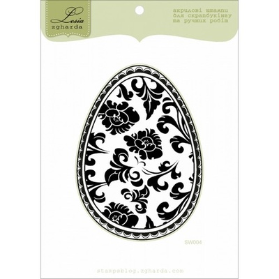 Акриловий штамп Lesia Zgharda Писанка велика SW004, 6,6*9, 4см