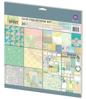 ЦІНУ ЗНИЖЕНО! Набір паперу від Prima - Free Spirit- Free Spirit- Collection Kit, 30x30 см, двобічне