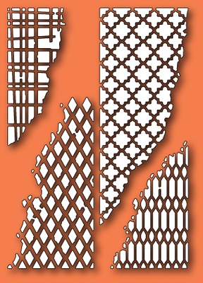 Ніж для вирубки від Memory Box - Dies- Distressed Windham Collage