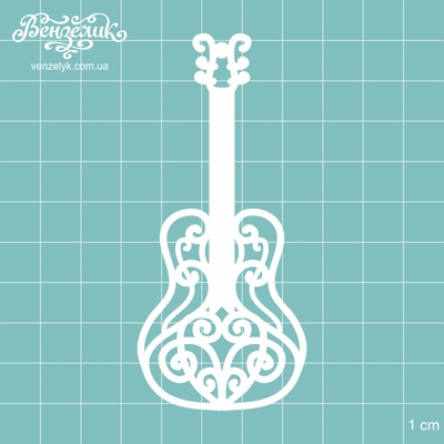 Чипборд от Вензелик - Гитара 01, размер: 42x93  мм