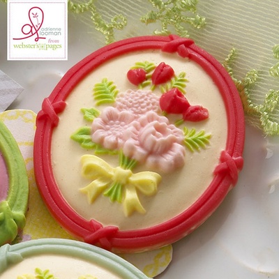 Украшение Webster's Pages - Bouquet, с розовой рамочкой, 1 штука