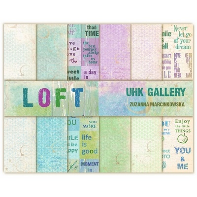 Набір двостороннього скрап-паперу UHK Gallery - LOFT, 30,5x30,5см, 6 аркушів