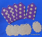 Набір тегів з крафту-картону "Горохи", 300 г/м², 10 штук, 85х45м і 55x45м