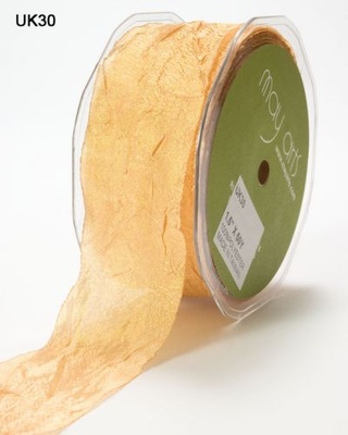 Шебби-лента SILKY/CRUSH, цвет GOLD, ширина 38мм, длина 90см