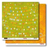 Бумага односторонняя для скрапбукинга от ScrapBerry's - Басик 2 - Приключения - Флажки, 30,5х30,5 см