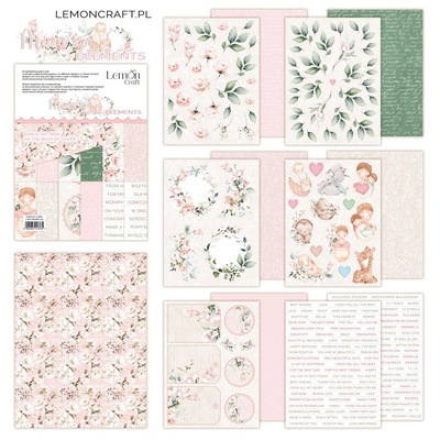 Набiр паперу для скрапбукiнгу Lemoncraft - Mum's Love Elements, 15.2x30.5см, елементи для вирізання