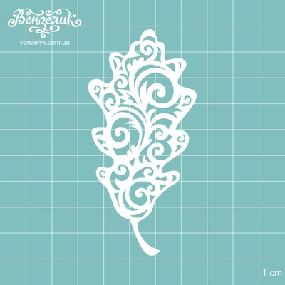 Чипборд від Вензелик - Листочок 03, розмір: 41x87 мм