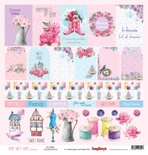 Бумага для скрапбукинга от ScrapBerry's - Уютная мастерская - Карточки (Англ.), односторонняя, 30,5x30,5 см