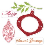 Ніж для вирубки і штампи - Sizzix - Framelits Die Set 5PK w/Stamps - 5шт.