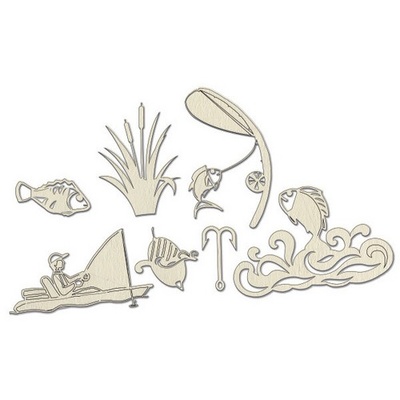 Набір чіпбордів Риболовля 657 1, 10x15см, колір молочний, ТМ Фабрика Декору