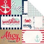Аркуш скрап-паперу Carta Bella - Ahoy There - Let's Sail, двосторонній, 30x30 см