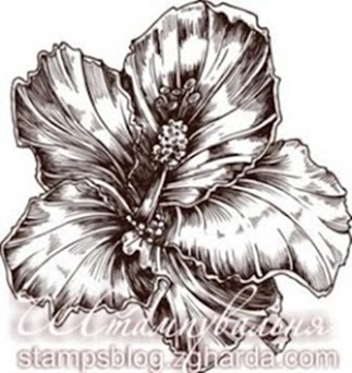 Акриловый штамп FL002a Цветок, размер 4,4 * 4,2 см