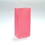 Набір подарункових пакетів від ScrapBerryʼs - Горошок - Рожевий, 190x95x65 мм, 100 г/м², 5шт.