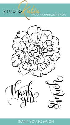 Набір штампів від Studio Katia - Thank You So Much, 3 шт., STKS015