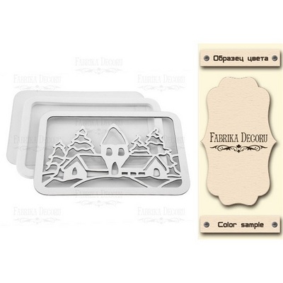 Заготовка для шейкера Село взимку, колір молочний, ТМ Фабрика Декору