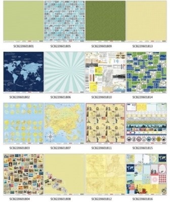 Набор бумаги для скрапбукинга Вокруг света, 30,5х30,5см, 16 листов от ScrapBerry's - Вокруг Света