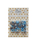 Набор люверсов с кольцом от ScrapEgo - "Бирюзовый", 30 шт.