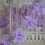 Стрічка з квіточками із шифону, колір бузковий, 6 цвіт