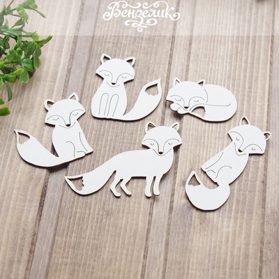 Чипборд від Вензелик - Лисички 02, розмір: 105x144м