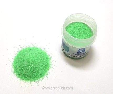 Кольоровий пісок від Євгенія Курдібановська ТМ, колір салатовий