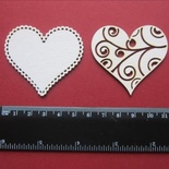 Чипборд від Вензелик - Сердечки, розмір чіпборду: 48*52 мм