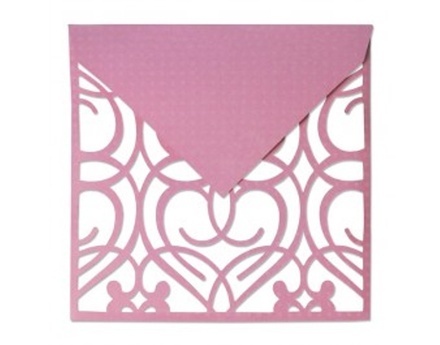 Ножі від Sizzix - Thinlits Plus Die Set 12PK - Envelope, Square, Конверт з ажурним квадратом