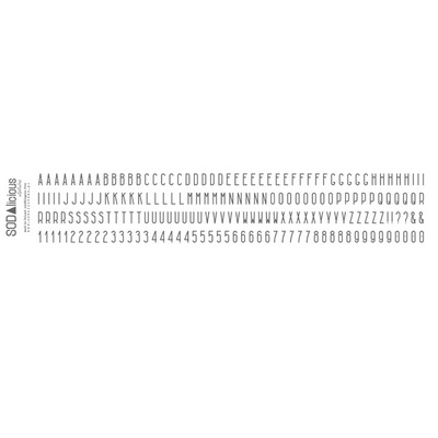 Алфавіт SODAlicious - Alphabet high letters