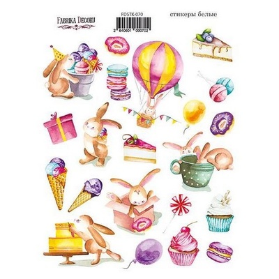 Набор наклеек (стикеров) 070 Sweet Birthday, ТМ Фабрика Декора