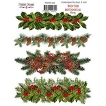 Набір наліпок (стікерів) 4шт. Winter botanical diary 230, ТМ Фабрика Декору