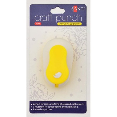 Дырокол фигурный, 1см Птичка, ТМ Santi